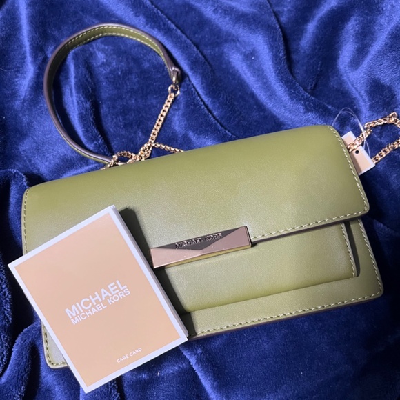 Michael Kors XS Jade Crossbody - Smokey Olive - Picture 11 of 12